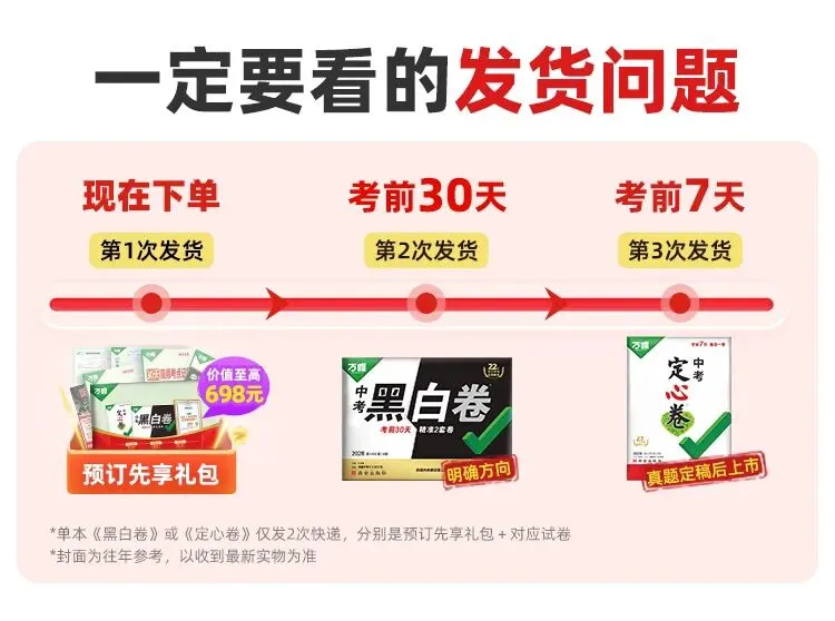 万唯黑白卷定心卷2026中考考前冲刺模拟预测练习语数英物化道历 第1张