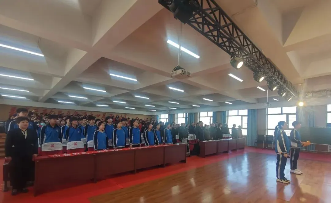 【86德育】百日誓师燃斗志,壮志凌云战中考——哈86中学校百日誓师大会 第7张