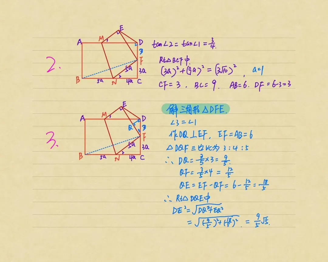 初三中考适用 翻折十字架突破口一例 第2张