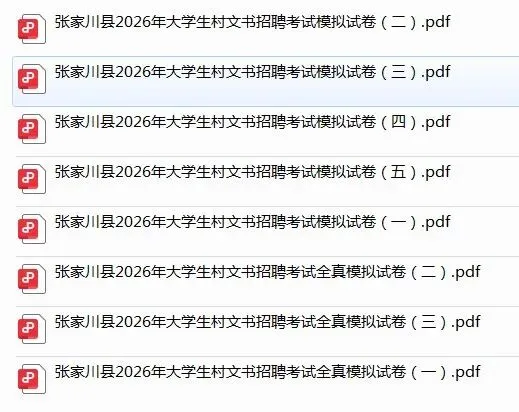 张家川县2026年大学生村文书招聘考试全真模拟试卷(3套+5套) 第2张
