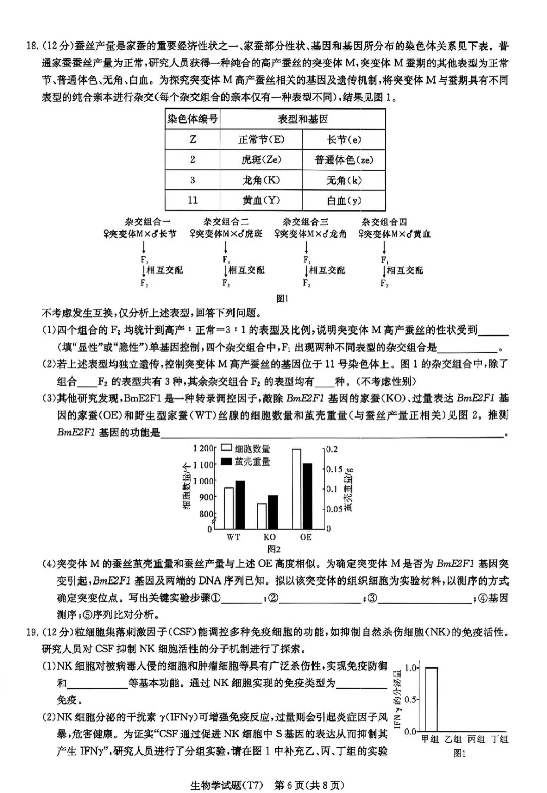 湖南师大附中2026届高三月考试卷七生物 第6张