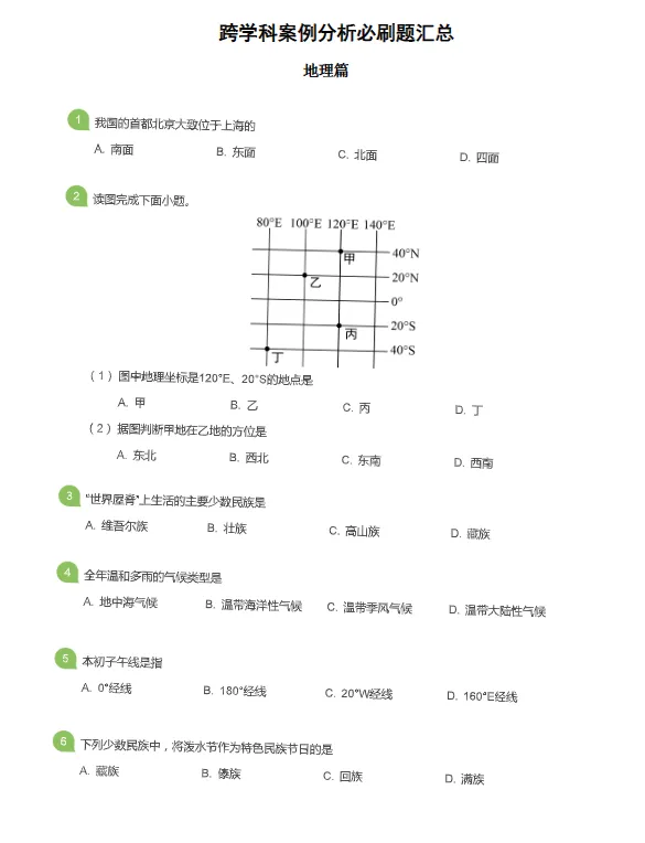 满分必备!上海中考跨学科要点梳理+答题模板+100道必刷题 第6张