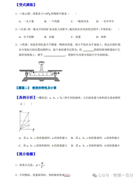 中考物理复习之二轮热点题型精讲课程,题题有讲解(也适合八九年级同步拔高培优) 第6张