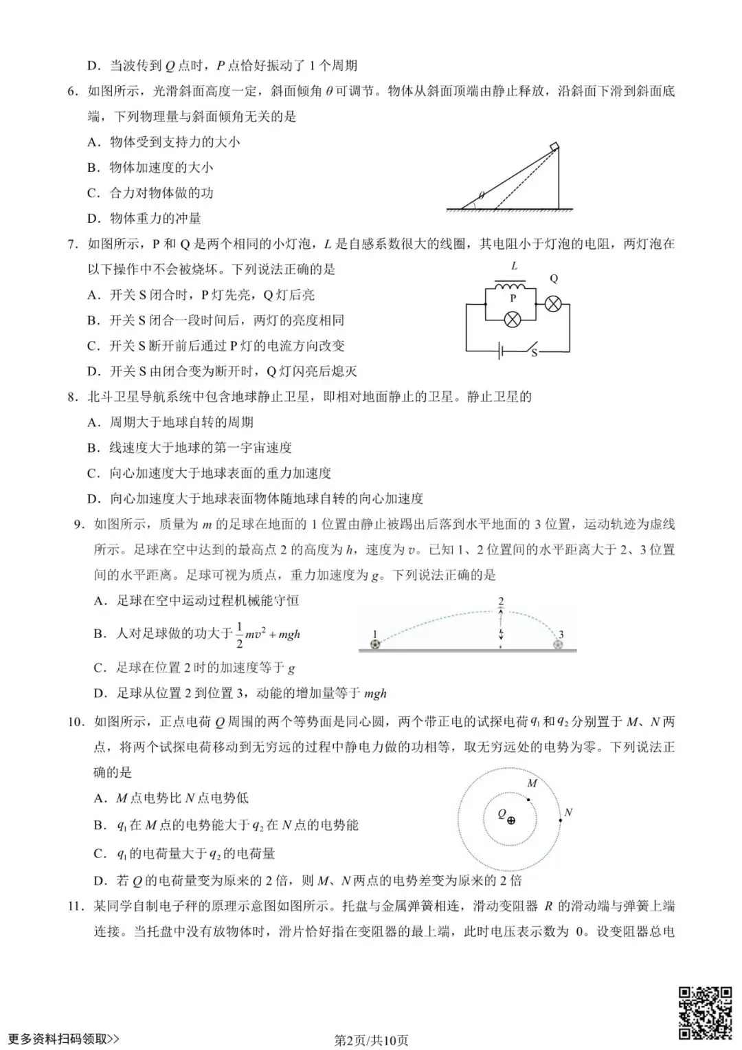 2025北京西城高三一模物理试卷(含答案) 第2张 2025北京西城高三一模物理试卷(含答案) 第2张
