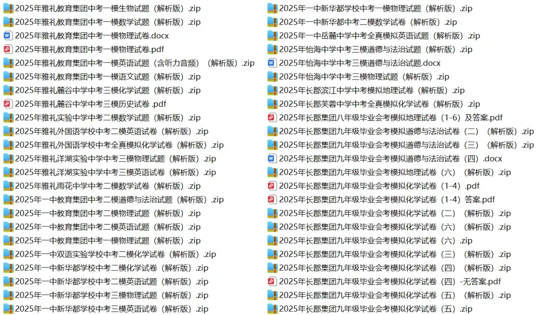最新出炉!2026届长郡集团初三一模试卷和答案 第7张