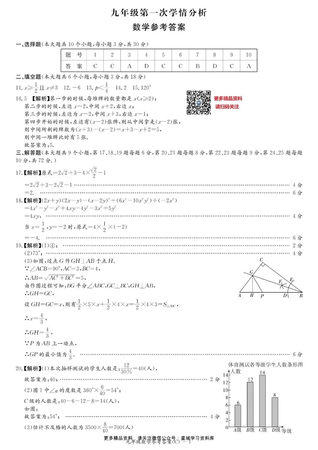 最新出炉!2026届长郡集团初三一模试卷和答案 第38张
