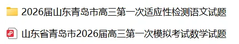 山东省青岛市2026届高三第一次模拟考试 第3张