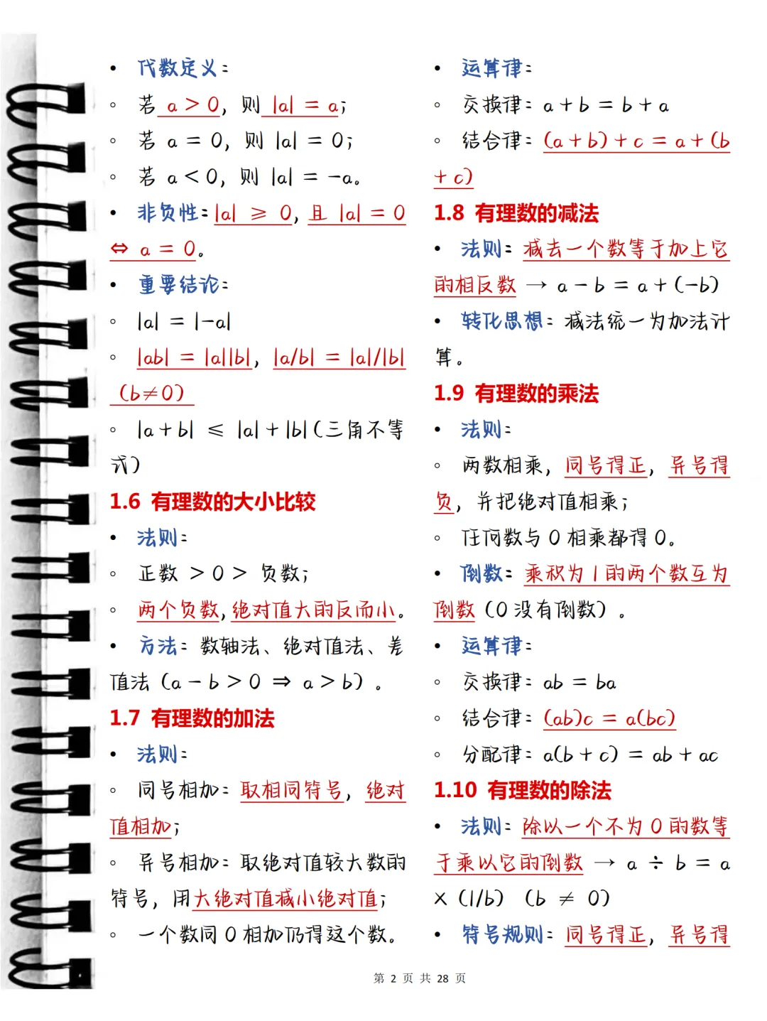 中考必背【初中数学析提分秘籍:精选知识梳理】,可打印 快收藏 第2张