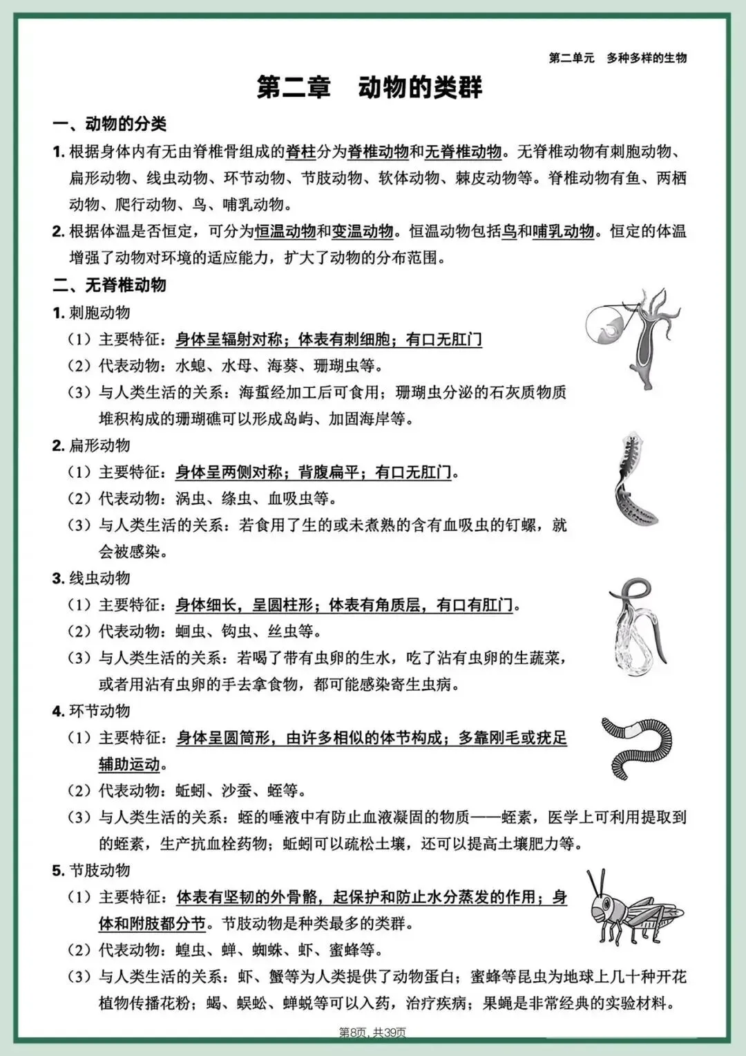 备战中考|2026春新八年级下册《生物会考》全册知识点梳理,完整版可打印下载! 第10张