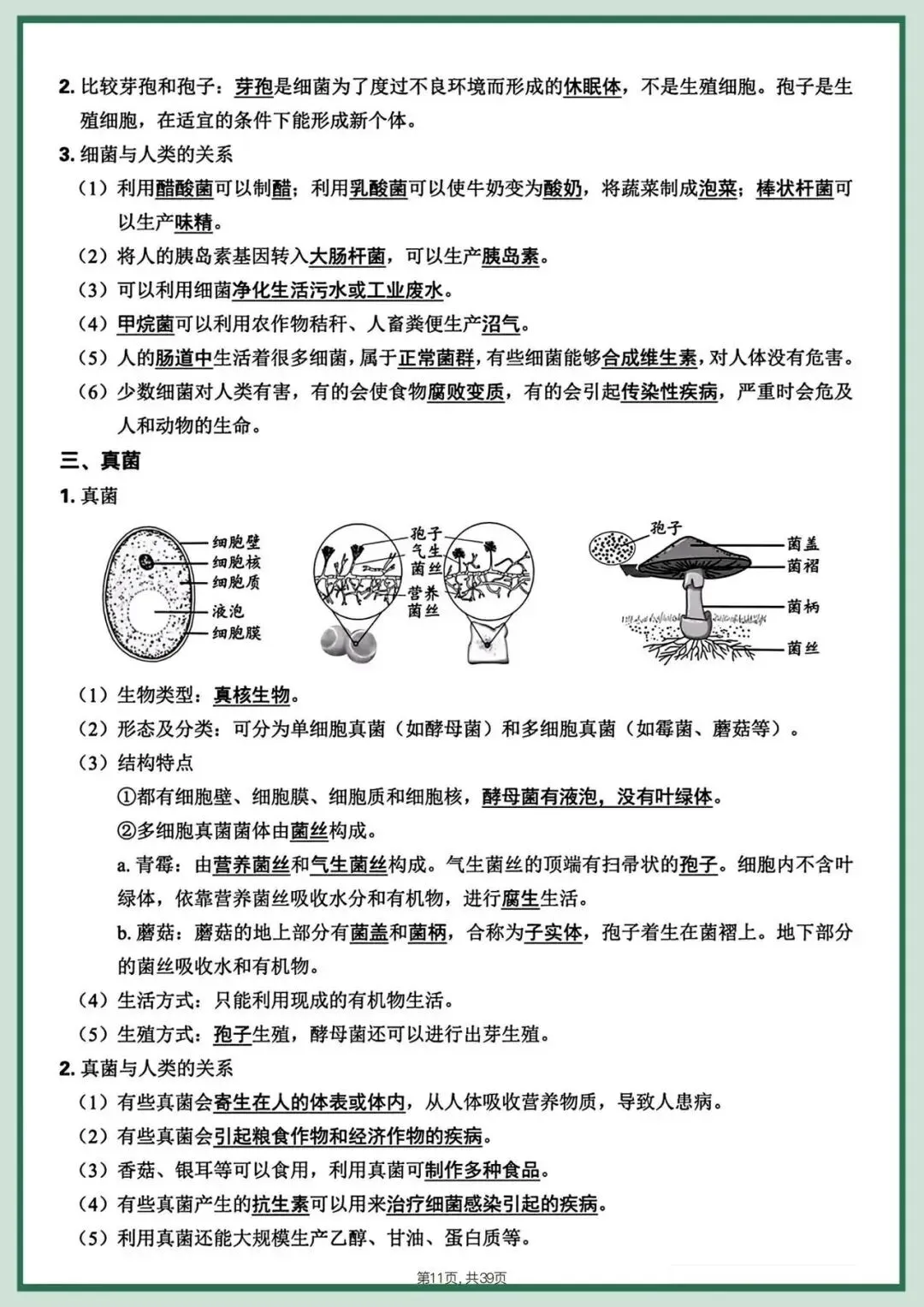 备战中考|2026春新八年级下册《生物会考》全册知识点梳理,完整版可打印下载! 第13张