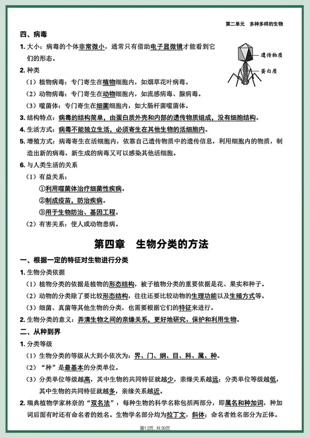 备战中考|2026春新八年级下册《生物会考》全册知识点梳理,完整版可打印下载! 第14张