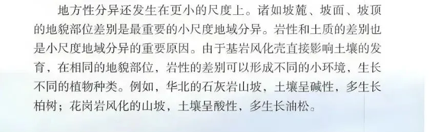 课本VS真题,地方性分异规律的内容这么学,会有新收获! 第8张