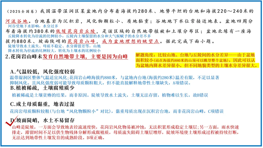 课本VS真题,地方性分异规律的内容这么学,会有新收获! 第14张