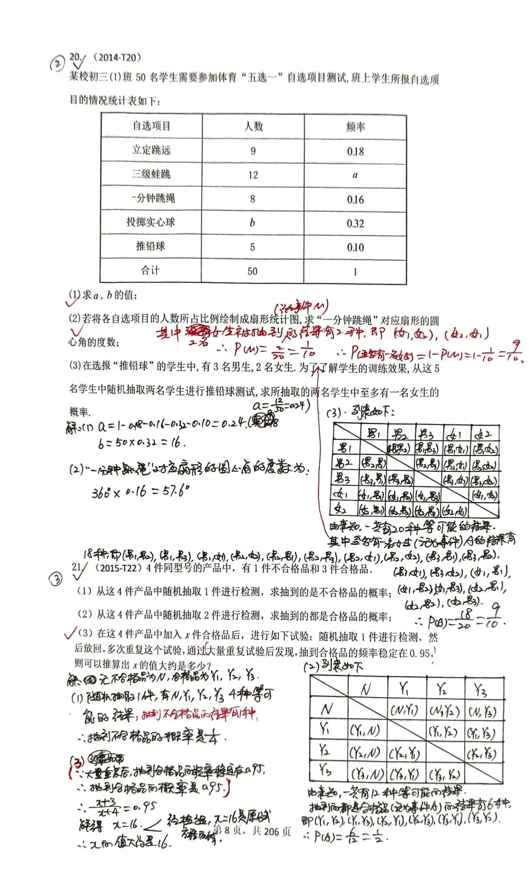 广州中考备考资料之专题一:统计与概率 第7张