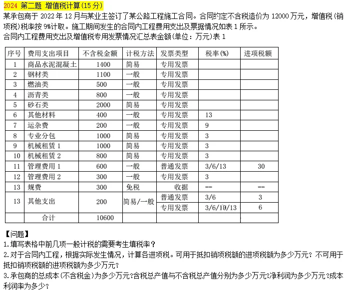 一级造价师《交通案例 第一章》真题及答案 第4张
