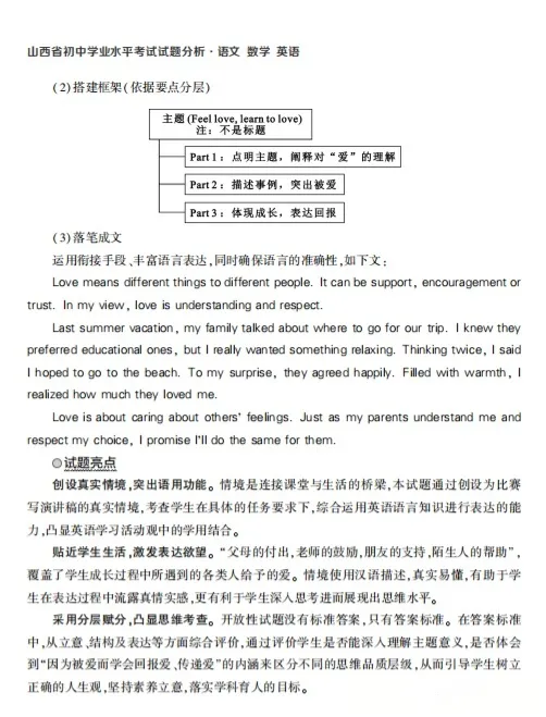 山西省教育考试命题中心:中考英语书面表达 第6张
