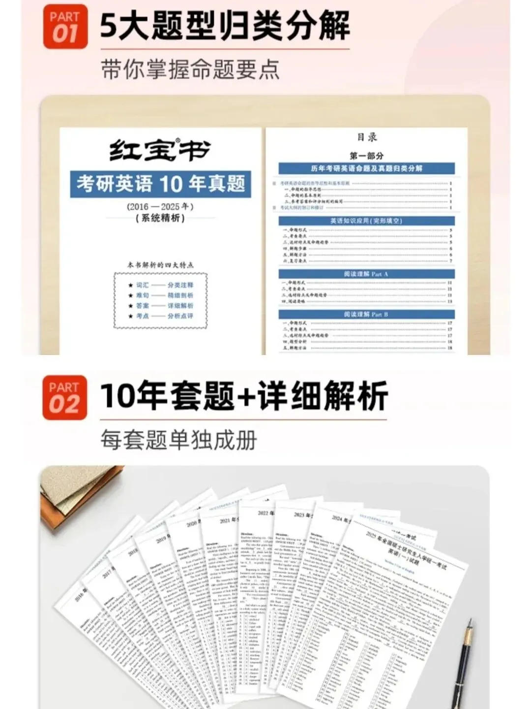 考研党蹲住!27版《红宝书10年真题》来啦 第3张