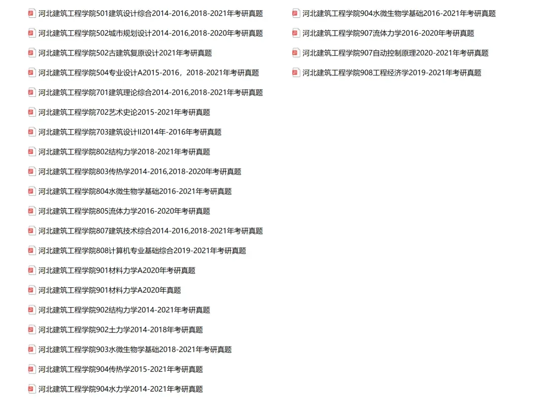 河北建筑工程学院考研专业课历年真题汇总(含2026真题) 第2张