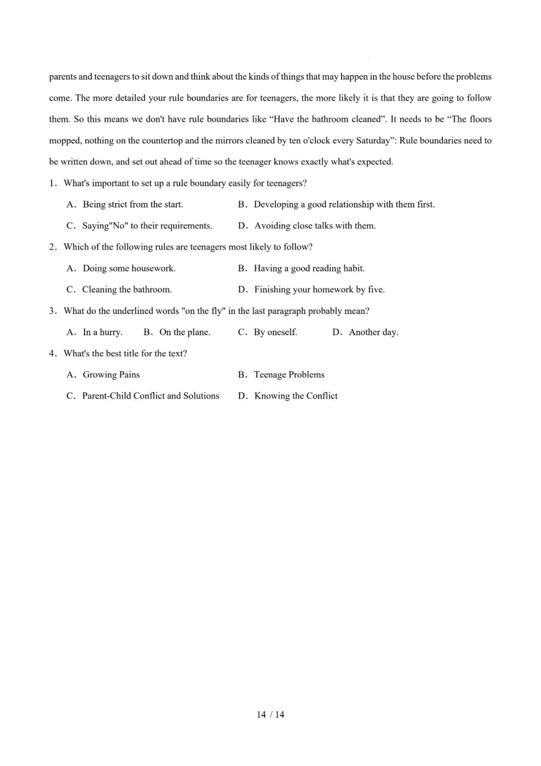 高一英语期末复习真题专题三---阅读理解(议论文) 第14张