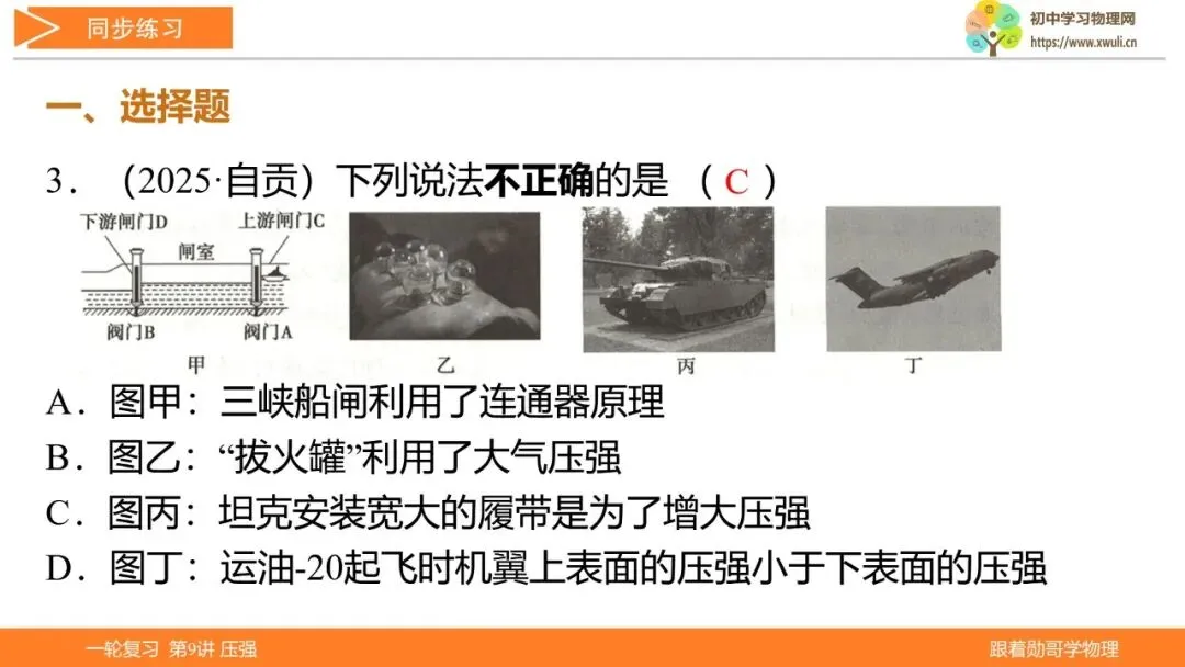 第9讲 压强(湖北新中考备考与指导) 第41张 第9讲 压强(湖北新中考备考与指导) 第41张