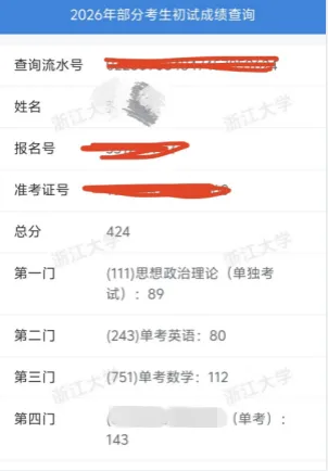 2027浙江大学非全专硕单独考试数学751英语243政治111在职考研真题答案笔记和押题资料 第4张