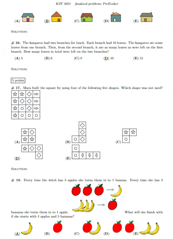 袋鼠数学竞赛真题来了!2013-2025全套L1-L6,中英双语+解析 第15张