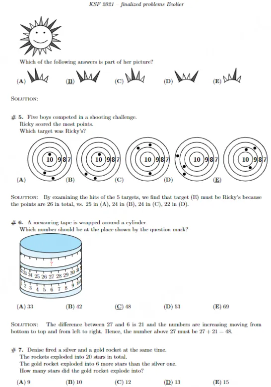 袋鼠数学竞赛真题来了!2013-2025全套L1-L6,中英双语+解析 第17张