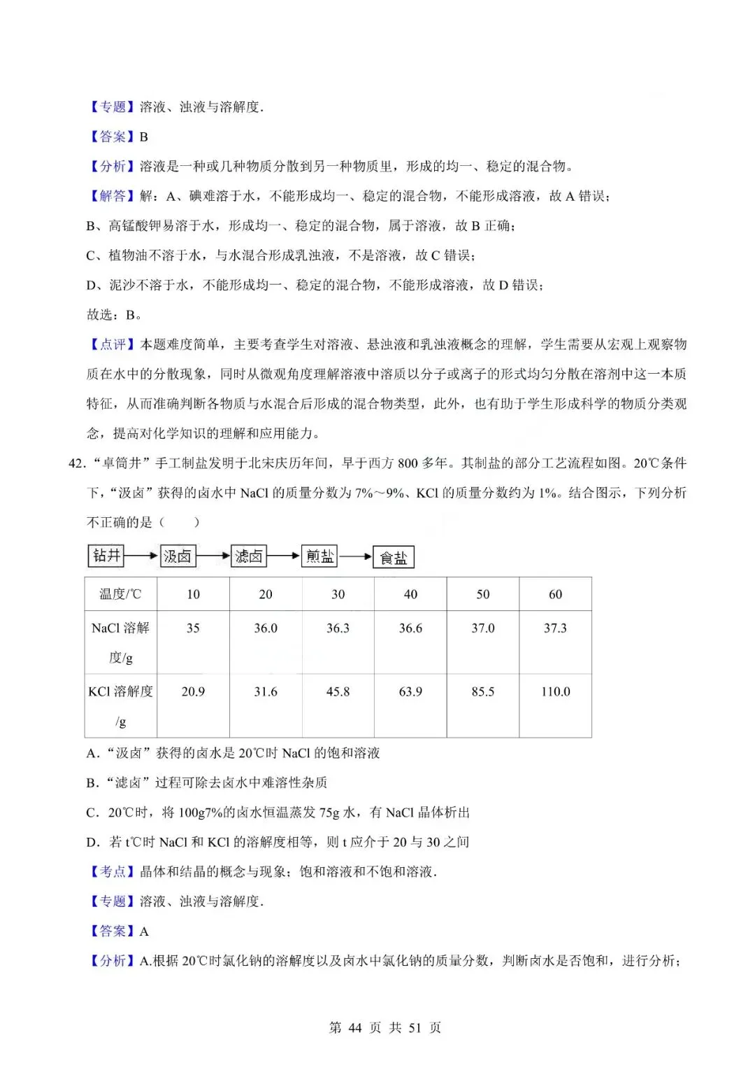 中考化学专题-选择题 第47张