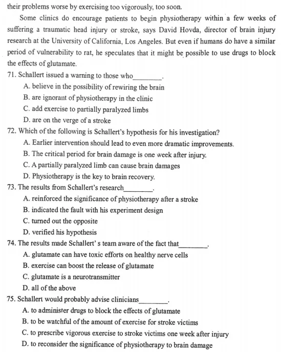 考博英语真题:2005-71~75(阅读理解) 第3张