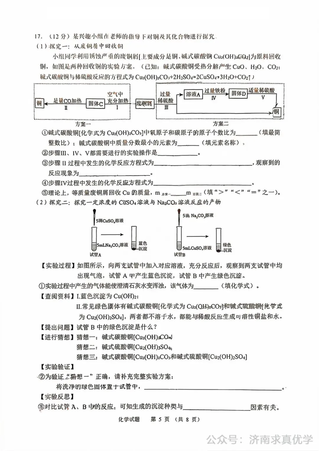 【模拟】2025年高新区中考第一次模拟考试化学试卷 第5张
