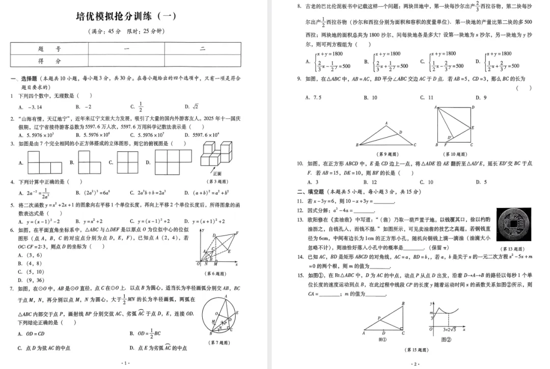 2026版数学《中考终极仿真模拟压轴题》 第5张 2026版数学《中考终极仿真模拟压轴题》 第5张