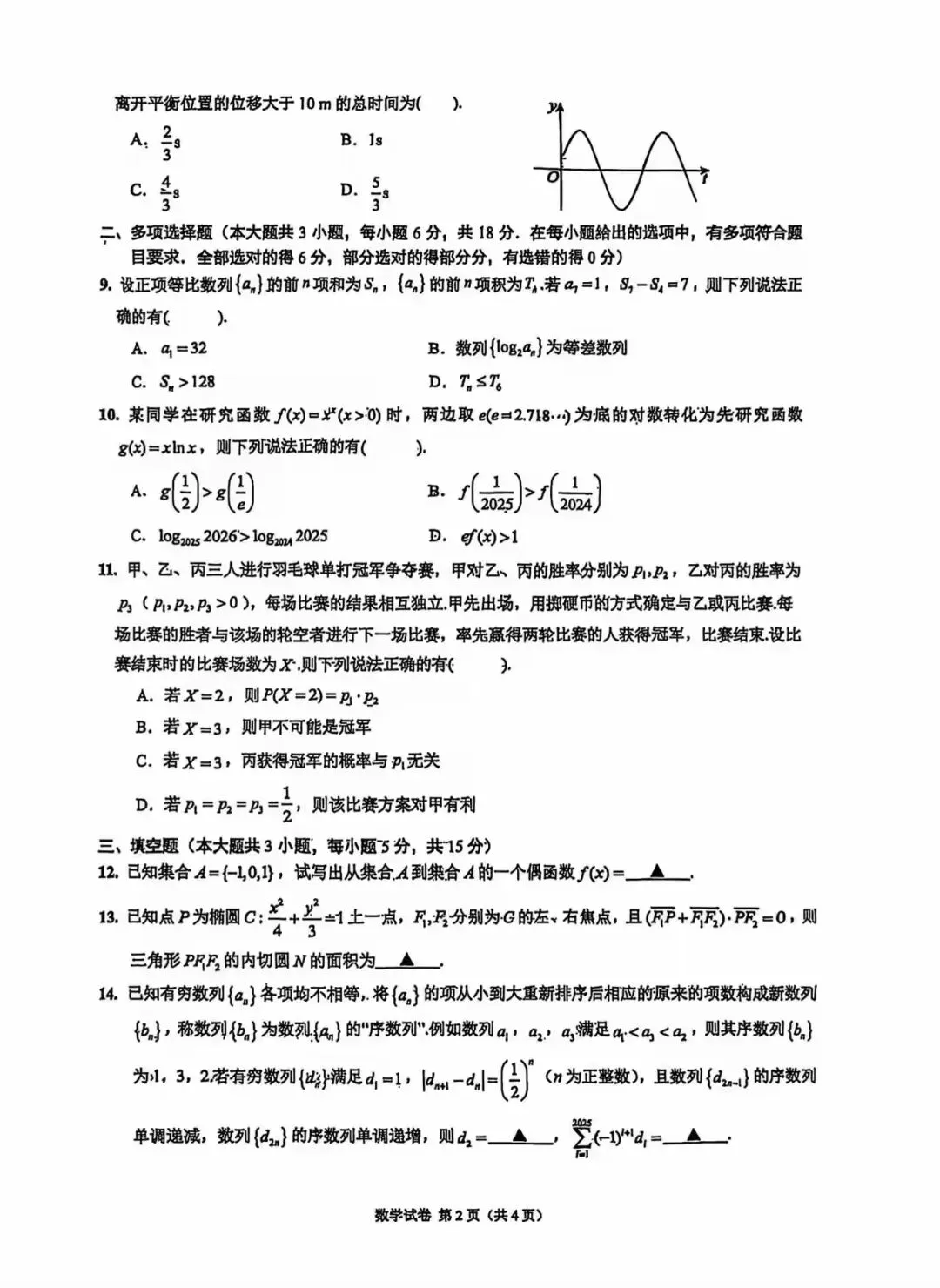 2026苏北七市二模考前模拟试卷3 第2张