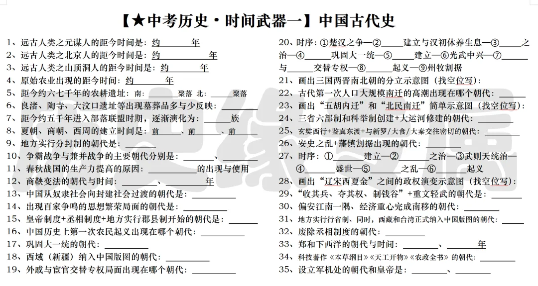 【中考备考1】中考历史想稳分,先把这件事做扎实——时序 第2张