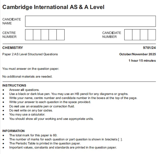 2025年10月ALevel大考真题解析:ALevel数学/ALevel高数/ALevel物理/ALevel化学 第5张