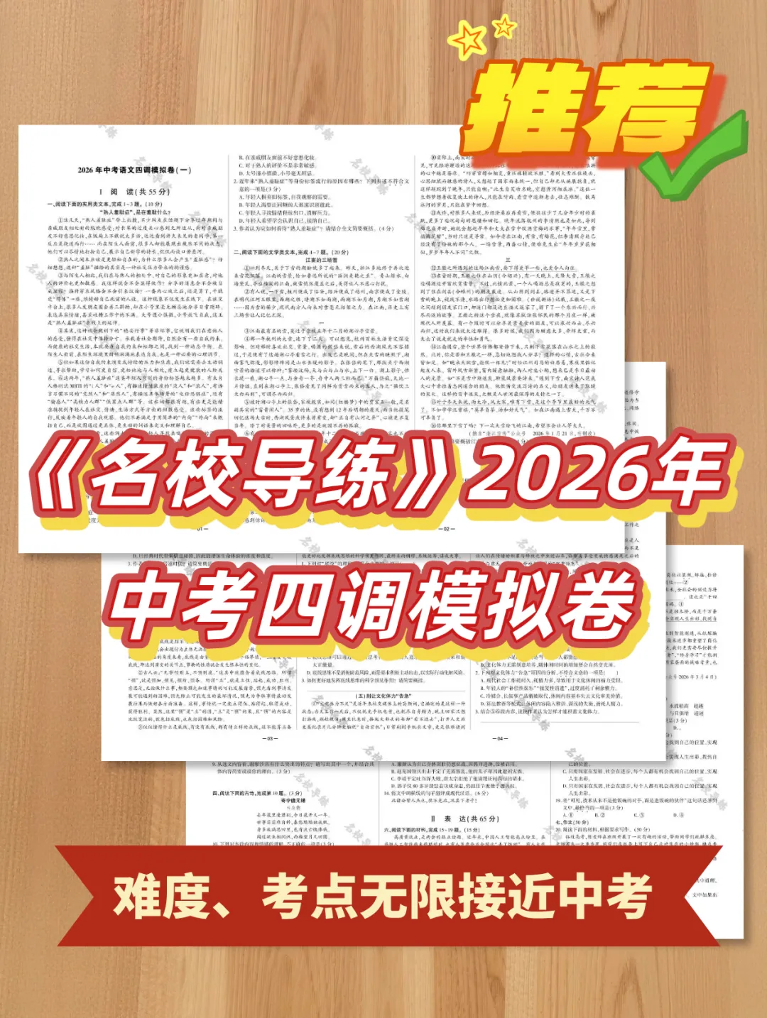 《名校导练》2026年中考语文四调模拟卷|重磅上线! 第6张