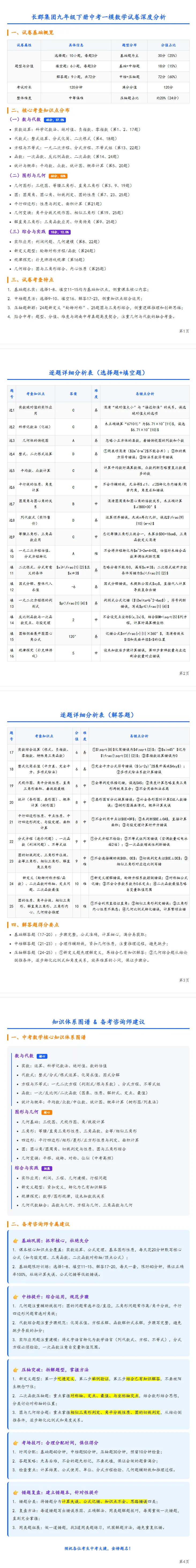 长郡集团2026一模考试试卷及解析! 第11张