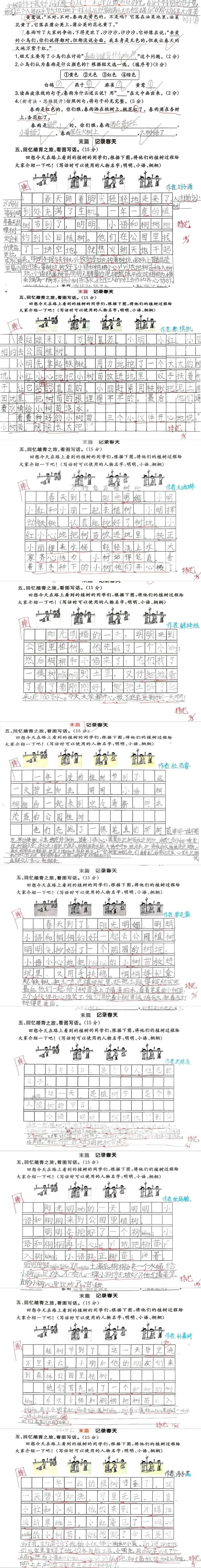 【试卷写话】看图写话:植树(二年级下册) 第2张