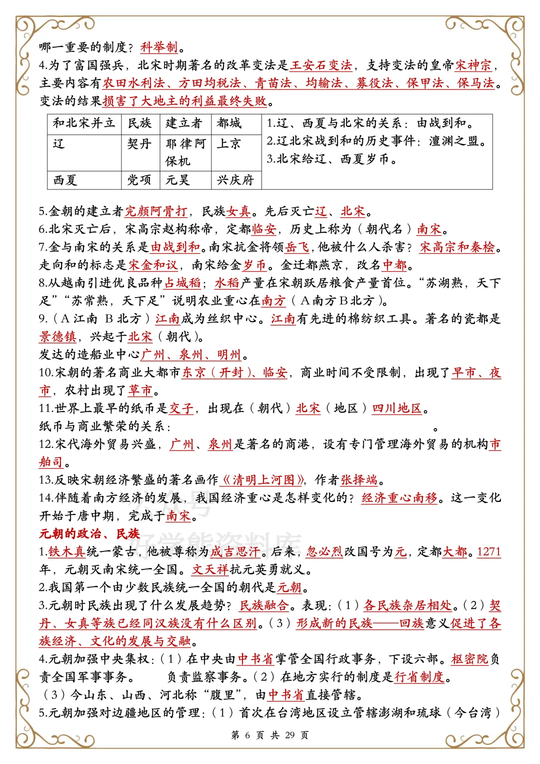 【开学预习】2026中考历史复习知识提纲 第6张