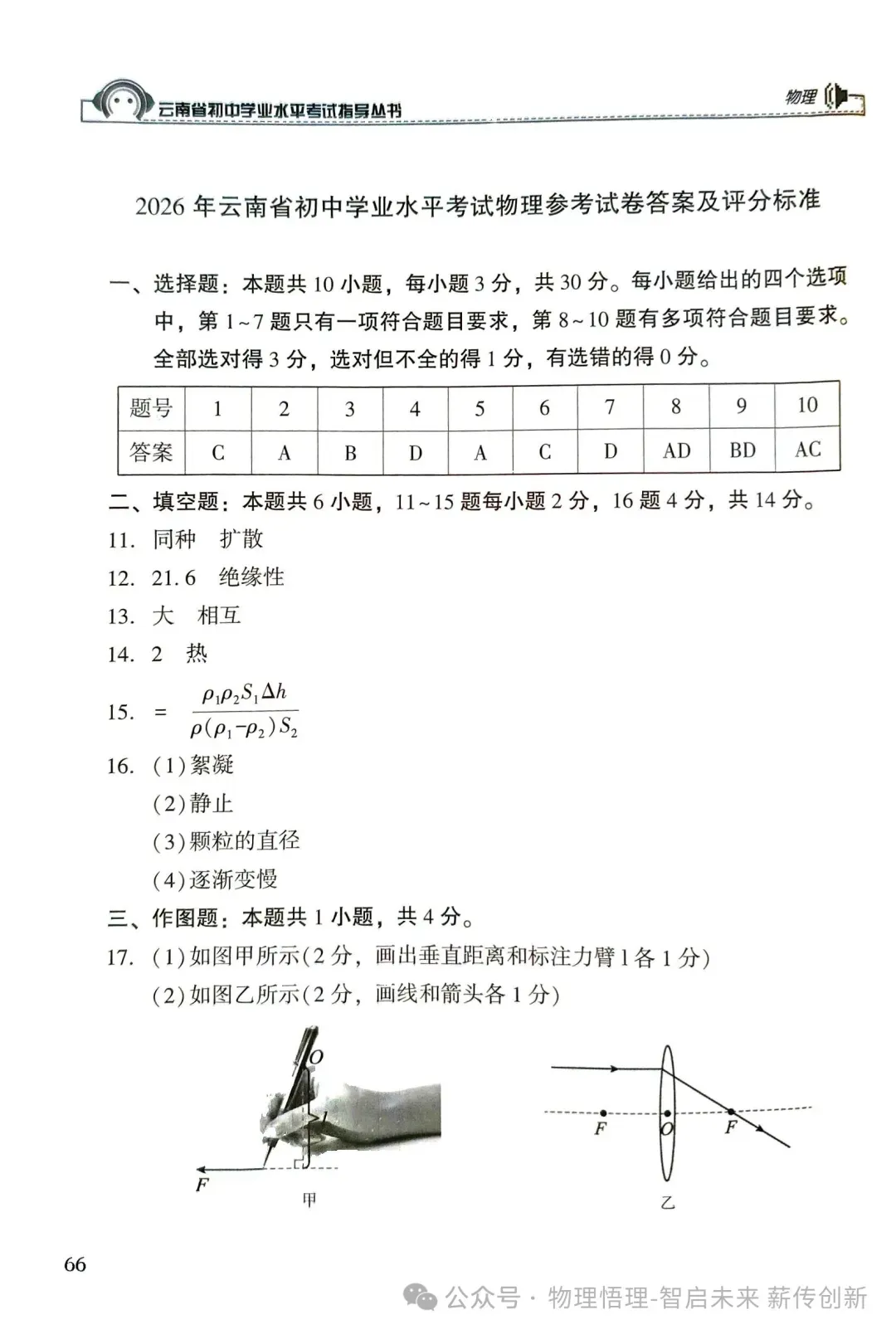 2026年云南省初中学业水平考试物理、地理、生物模拟试卷(参卷)! 第15张