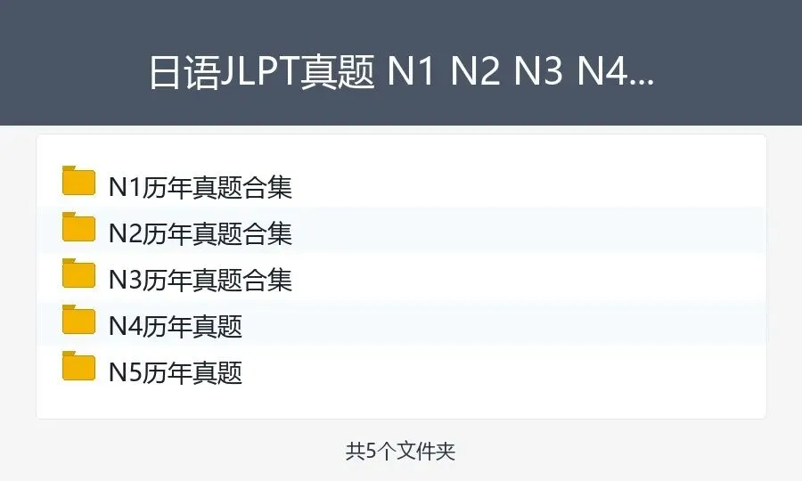 日语JLPT N1N2N3N4N5历年真题合集 第2张