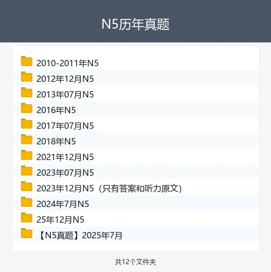 日语JLPT N1N2N3N4N5历年真题合集 第3张