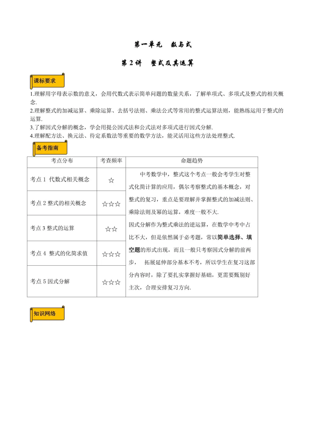 备战2026年浙江中考数学核心考点 第4张