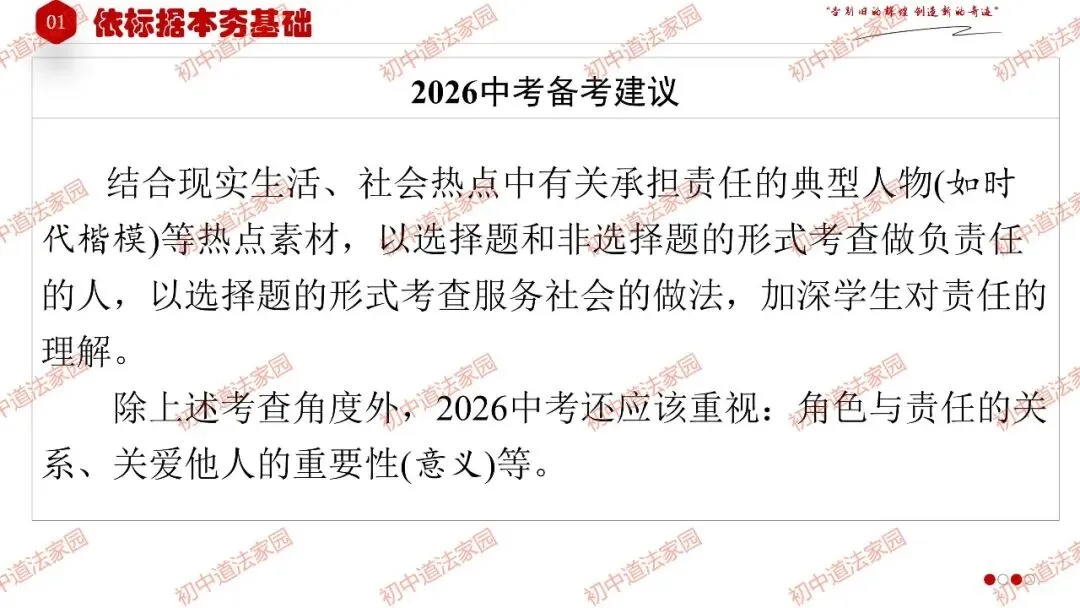 中考政治丨道德与法治一轮复习 专题11 勇担社会责任 第5张