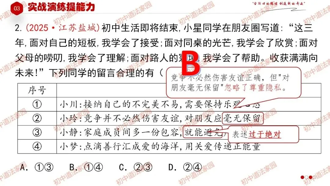 中考政治丨道德与法治一轮复习 专题11 勇担社会责任 第18张