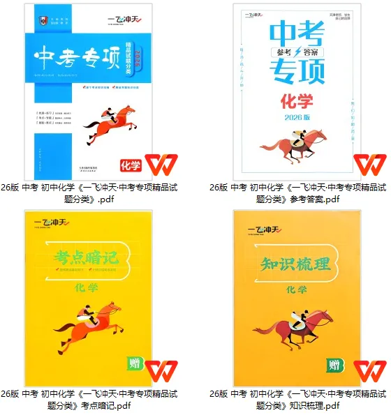 【学习资料】26版 中考 初中化学《一飞冲天·中考专项精品试题分类》 第1张