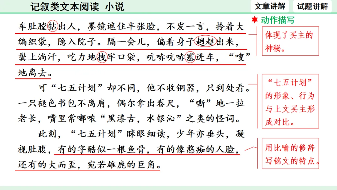 中考语文专题复习:记叙类文本阅读(小说)ppt 第9张