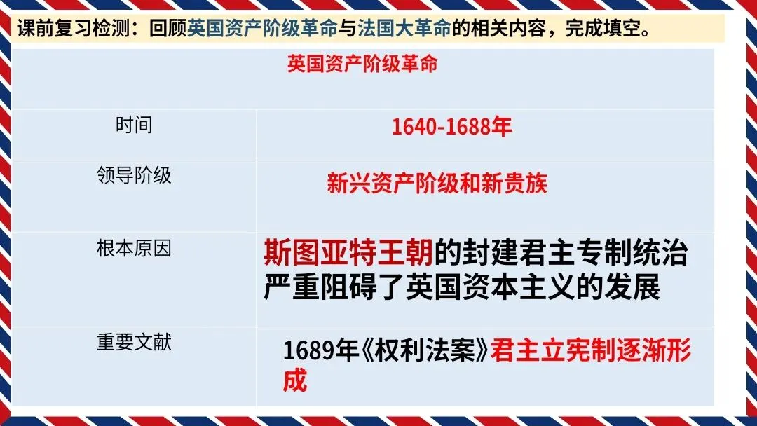 中考复习|冼雯慧:英法资产阶级革命比较中的历史启示【教学设计+课件展示】 第15张