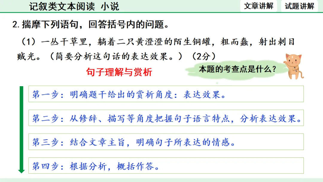 中考语文专题复习:记叙类文本阅读(小说)ppt 第22张