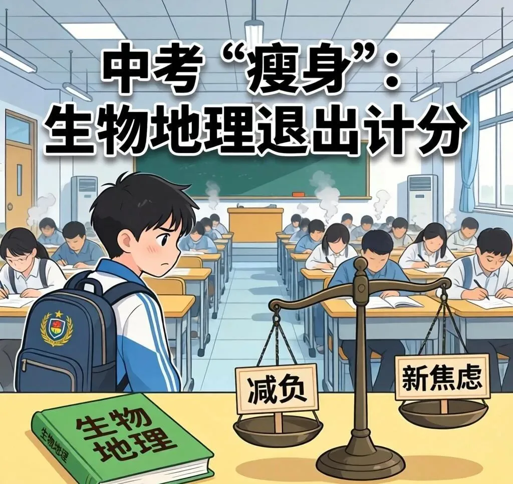 中考“瘦身”:生物地理退出计分,是减负还是新的焦虑? 第1张