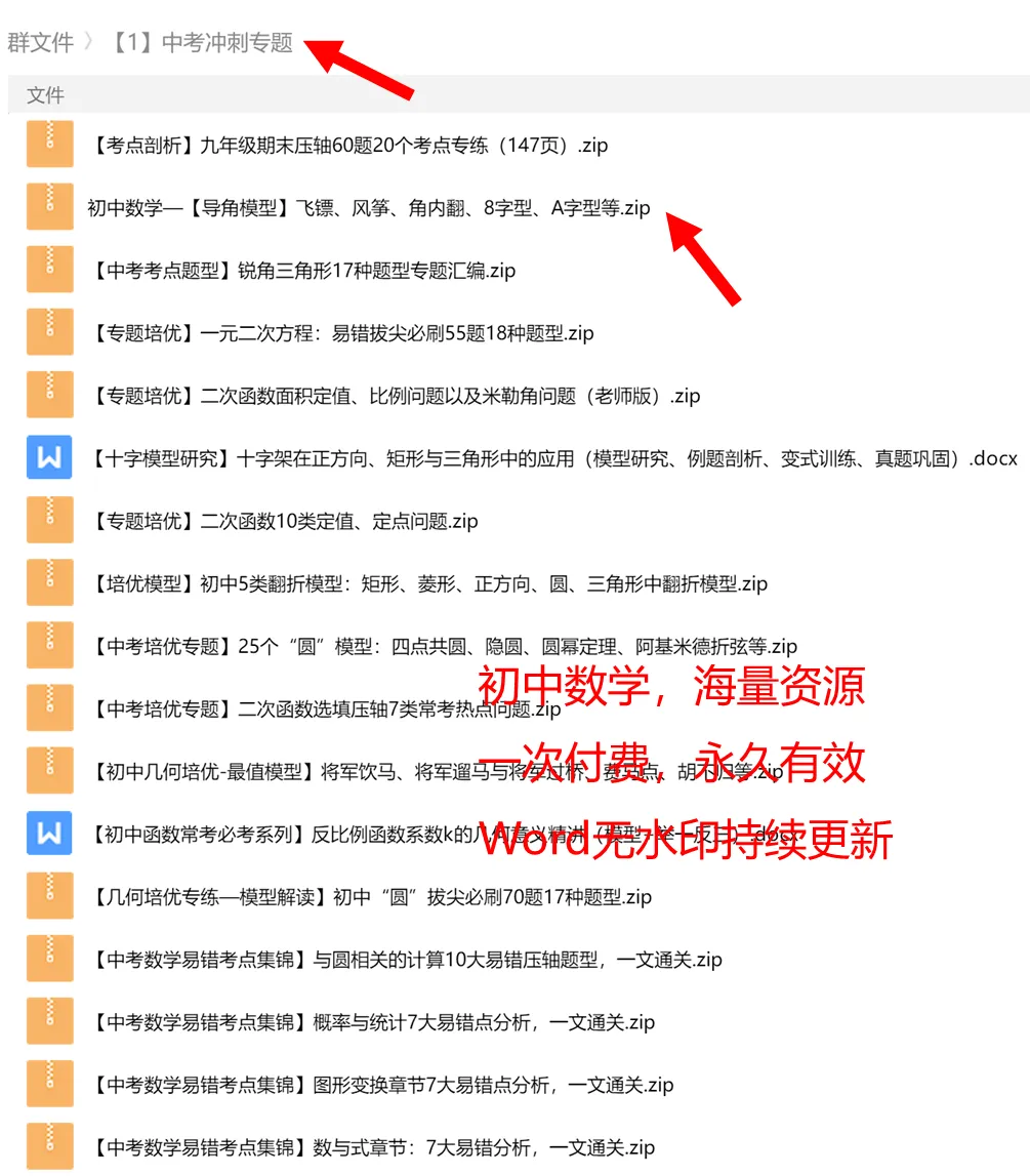 【VIP资源群更新,初中数学】【中考培优专题—导角模型】飞镖、风筝、角内翻、8字型、A字型等 第30张